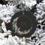 Elegant Eucalyptus Black & White Christmas Wreath Geschenkanhänger<br><div class="desc">All text is fully editable. To change details,  klick "Personalize". To change the text size,  machen or color click "Click to customize further" It. Check out the collection link on this page to see all the matching elements in this beautiful design,  or check out the collection here: https://bit.ly/3o32EpB</div>