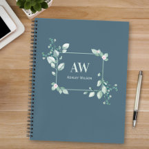 Elegant Eucalyptus Botanical Greenery Notebook