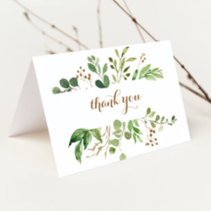 Elégant Eucalyptus Carte de remerciements Mariage