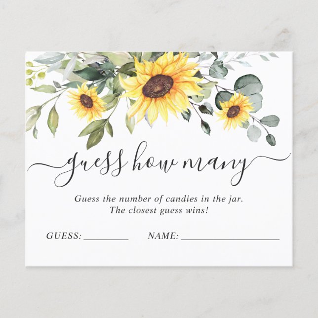 Elégant Eucalyptus Devinez Combien De Carte De Jeu (Devant)