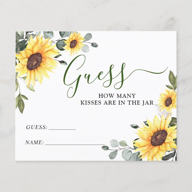 Elégant Eucalyptus Devinez Combien De Carte De Jeu (Devant)