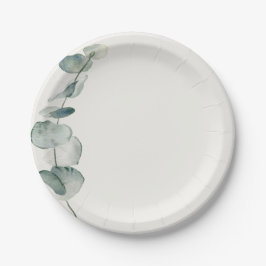 Elegant Eucalyptus Dinner Plate Coastal Pappteller