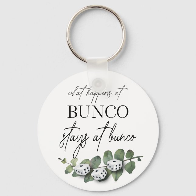 Elegant Eucalyptus Floral Bunco Schlüsselanhänger (Vorderseite)