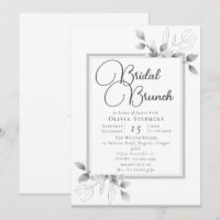 Elegant Eucalyptus Frame Bridal Brunch Dusche