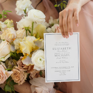 Elegant Eucalyptus Green Classic Script Wedding Einladung