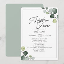 Elegant Eucalyptus Greenerity Adoption Baby Shower