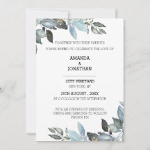 Elegant Eucalyptus Greenerity Einladung zur Hochze