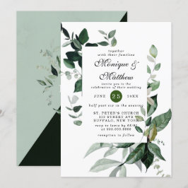 Elegant Eucalyptus Greenery Airy Rustic Wedding Einladung