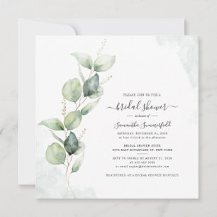 Elegant Eucalyptus Greenery Chic Brautparty Einladung