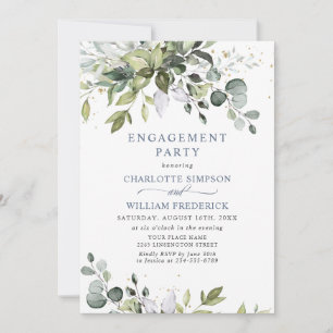Elegant Eucalyptus Greenery ENGAGEMENT PARTY Einladung