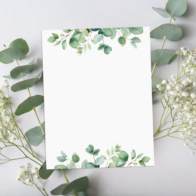 Elegant Eucalyptus Greenery Stationery Paper (Von Creator hochgeladen)