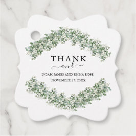 Elegant Eucalyptus Greenery Wedding Geschenkanhänger