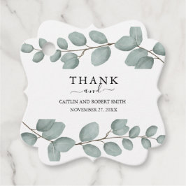 Elegant Eucalyptus Greenery Wedding Geschenkanhänger