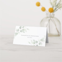Elegant Eucalyptus Greenery Wedding Platzkarte