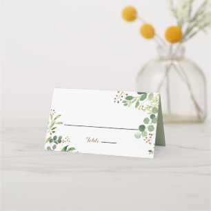 Elegant Eucalyptus Greenery Wedding Platzkarte