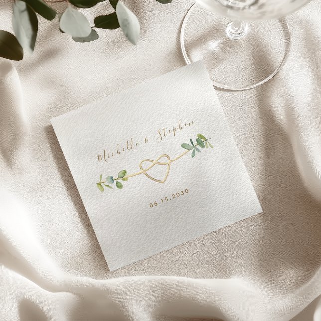 Elegant Eucalyptus Greenery Wedding Serviette (Von Creator hochgeladen)