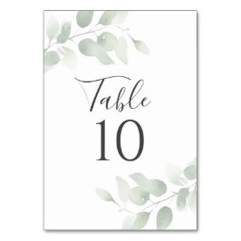 Elegant Eucalyptus Greenery Wedding Tischnummer