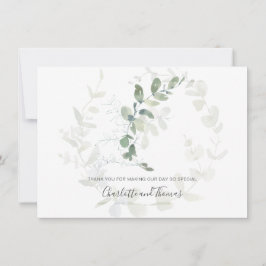 Elegant Eucalyptus Greenery Wedding Vielen Dank Dankeskarte