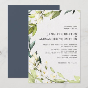 Elegant Eucalyptus Greenery Wreath Wedding Einladung