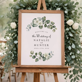 Elegant Eucalyptus Leaf Arch Greeneria Wedding Sig Poster