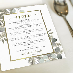 Elégant Eucalyptus & Pine Budget Mariage Menu