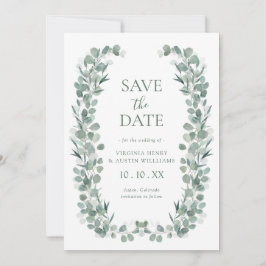 Elegant Eucalyptus Save The Date