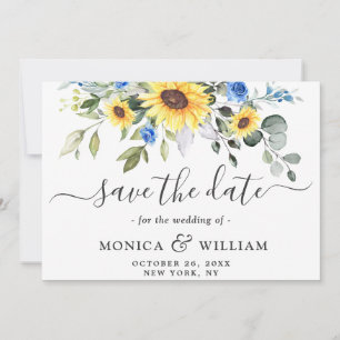 Elegant Eucalyptus Sonnenblumen Hochzeit Save The Date
