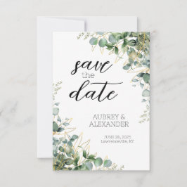 Elegant Eucalyptus speichert die Datumskarten Save The Date