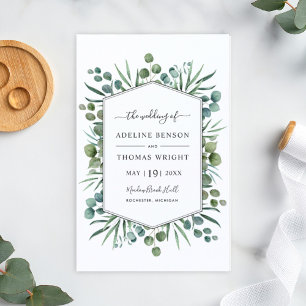 Elégant Eucalyptus Vert Programmes de mariage