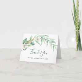 Elegant Eucalyptus Wedding Foliage Dankeschön Kart Dankeskarte
