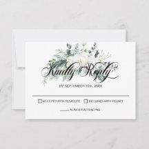 Elegant Eucalyptus Wedding RSVP