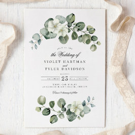 Elegant Eukalyptus Blätter Arch Greenerity Wedding Einladung