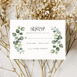 Elegant Eukalyptus Blätter Arch Greenerity Wedding RSVP Karte