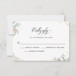 Elegant Eukalyptus Greenerity Blätter RSVP Card Karte