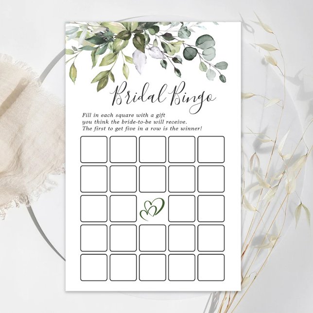 Elegant Eukalyptus Greenerity Brautparty Game (Von Creator hochgeladen)