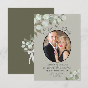 Elegant Eukalyptus Greenerity & Foto Sage Wedding Save The Date