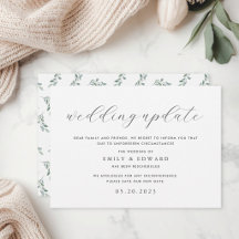Elegant Eukalyptus Greenerity Wedding Change Date