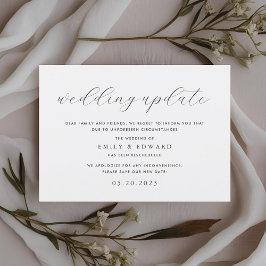 Elegant Eukalyptus Greenerity Wedding Change Date Einladung