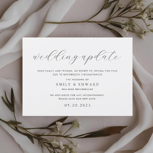 Elegant Eukalyptus Greenerity Wedding Change Date Einladung