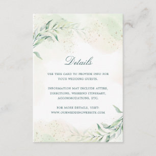 Elegant Eukalyptus Greenerity Wedding Details Begleitkarte