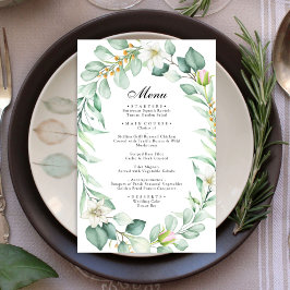 Elegant Eukalyptus Greenerity Wedding Menu