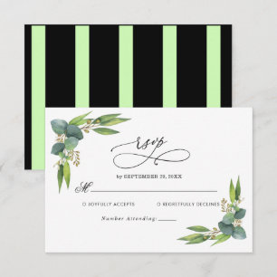 Elegant Eukalyptus Greenerity Wedding RSVP Card