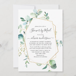 Elegant Eukalyptus Greenery Brautparty by Mail Einladung