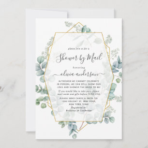 Elegant Eukalyptus Greenery Brautparty by Mail Einladung