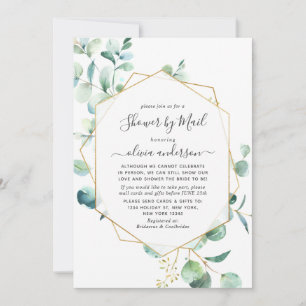 Elegant Eukalyptus Greenery Brautparty by Mail Einladung