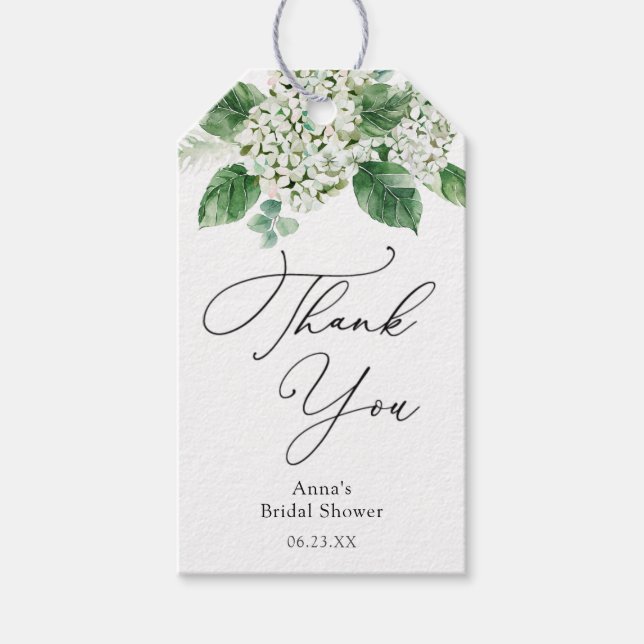 Elegant Eukalyptus Greenery Brautparty Gift Ta Geschenkanhänger (Vorderseite)