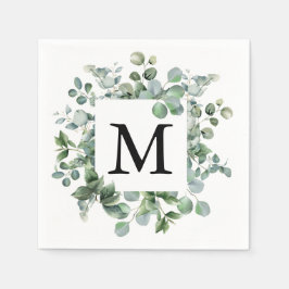 Elegant Eukalyptus Greenery Wedding Paper Serviette
