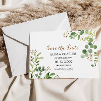Elegant Eukalyptus Greenery Wedding Save the Date