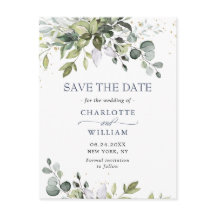 Elegant Eukalyptus Greenery Wedding Save the Date