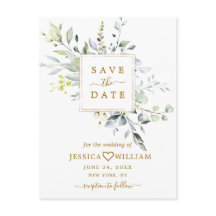 Elegant Eukalyptus Greenery Wedding Save the Date